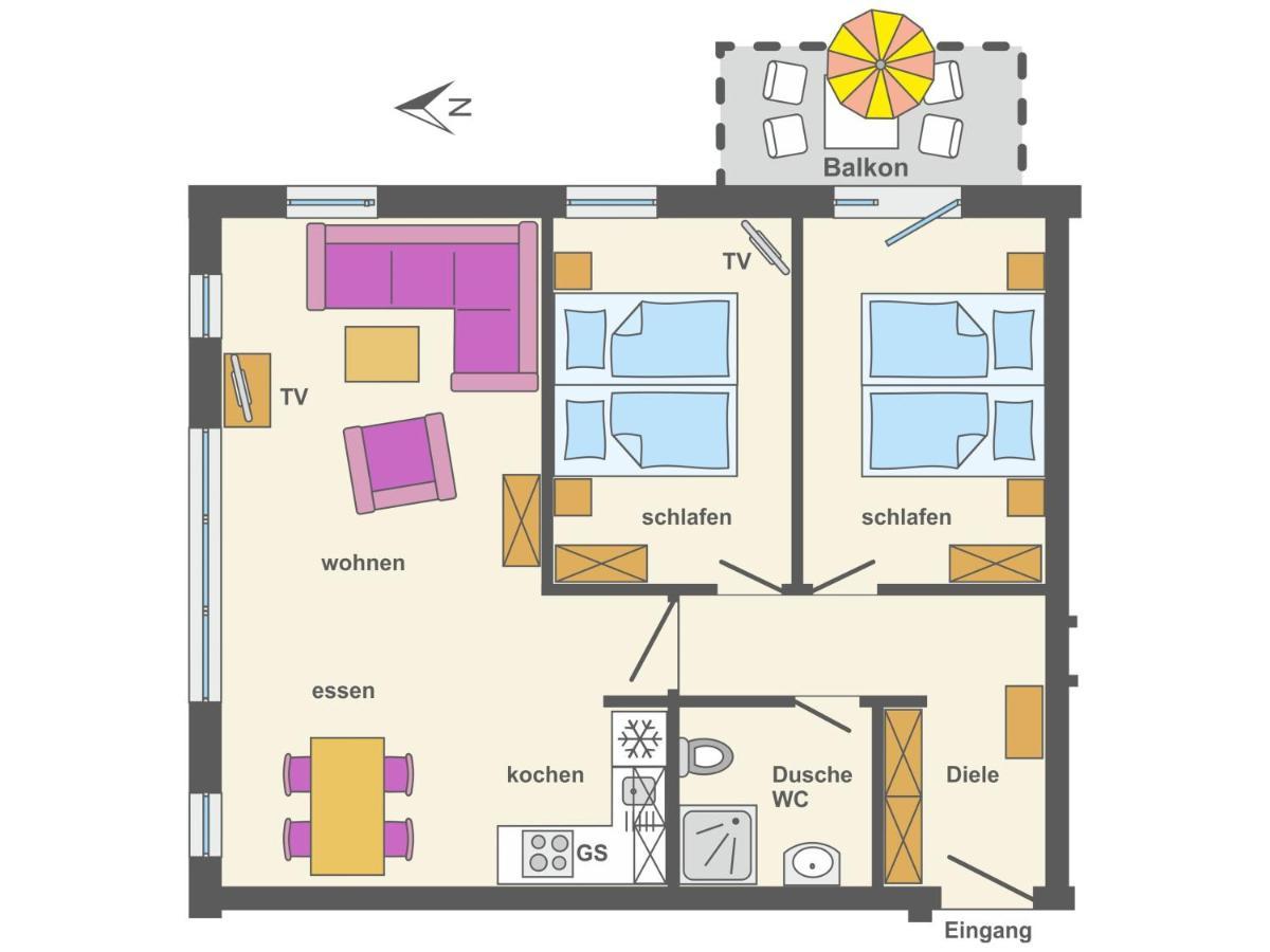 Residenz Am Strand Wohnung 2-29 ツィングシュト エクステリア 写真